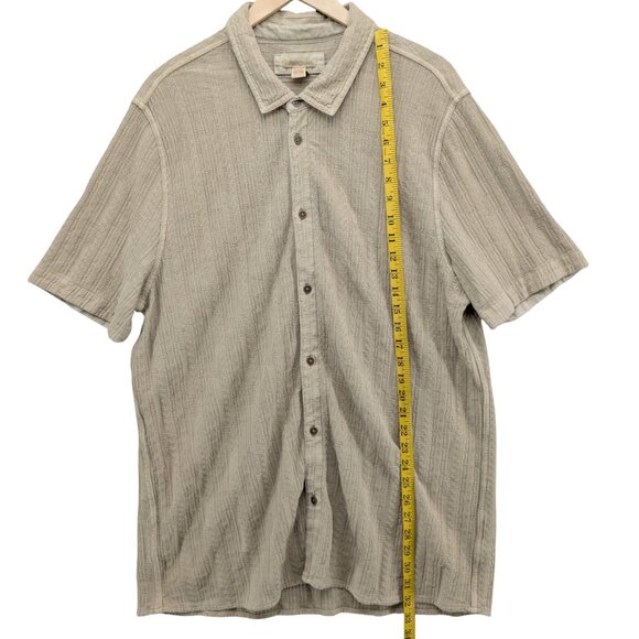 Carbon 2 Cobalt Dunes Shirt Mens Beige Textured Knit Short Sleeve Size XL - Picture 5 of 7